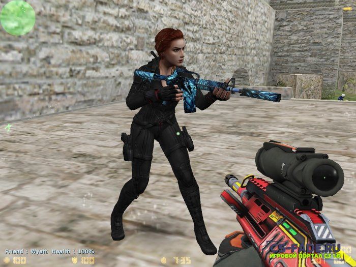 Модель игрока «Black Widow» для CS 1.6