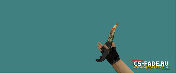 Модель ножа «Falchion Dragon lore из CS:GO» для CS 1.6